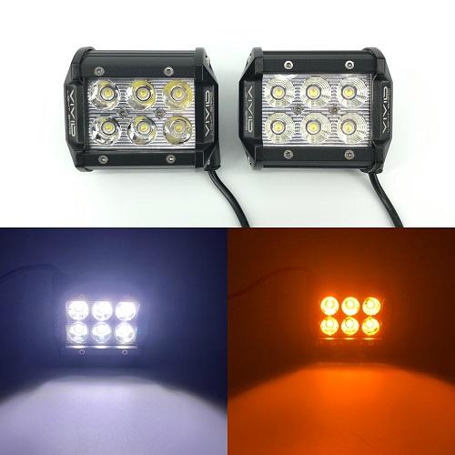 1 Dual Color Light Bar Sync with 4 Packs 4 Inch 18W LED Pods-2
