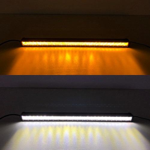1 Slim Dual Color Strobe Light Bar Sync 4 Packs 4" LED Pods-1